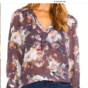 Joie 100% Silk floral blouse Sz L.